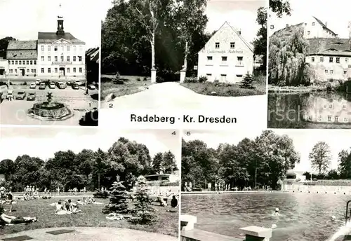 Radeberg Sachsen Rathaus Gaststaette Schloss Stadtbad Kat. Radeberg