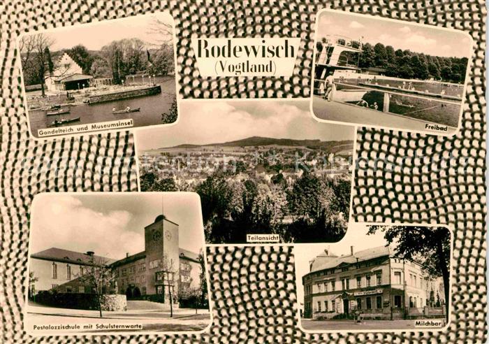 Rodewisch Freibad Gondelteich Pestalozzischule Kat. Rodewisch Nr