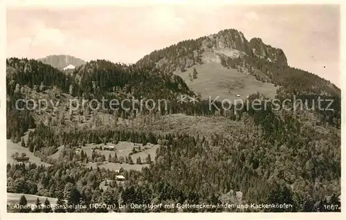 Oberstdorf Alpengasthof Sesselalpe Gottesackerwaenden Kackenkoepfen Kat. Oberstdorf