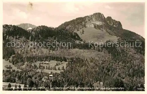 Oberstdorf Alpengasthof Sesselalpe Gottesackerwaende Kackenkoepfe Kat. Oberstdorf