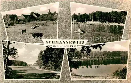 Schmannewitz See Boote Kuhweide Kat. Dahlen Sachsen