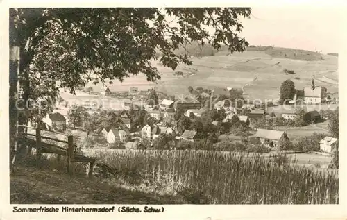 Hinterhermsdorf Ortsansicht Panorama Kat. Sebnitz