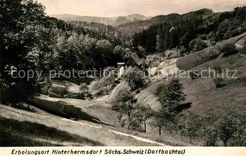 Hinterhermsdorf Panorama Kat. Sebnitz