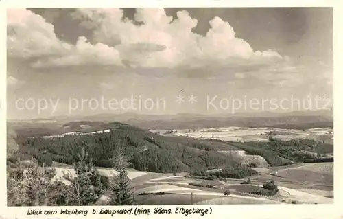 Saupsdorf Wachberg Panorama Kat. Kirnitzschtal