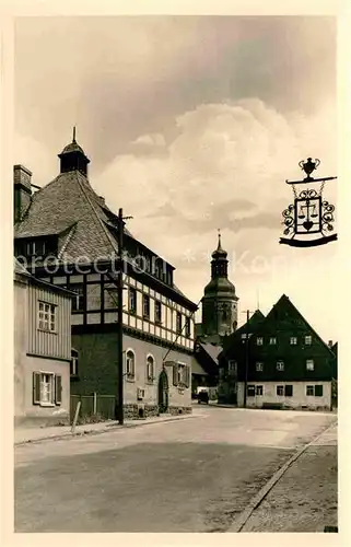 Geising Erzgebirge Fachwerkhaus Kirche  Kat. Geising Osterzgebirge