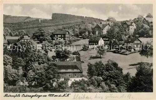 Baerenfels Erzgebirge Ortsansicht Panorama Kat. Altenberg