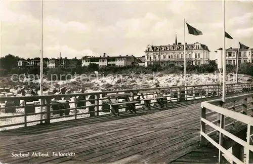 Ahlbeck Ostseebad Seebruecke Ortsansicht Kat. Heringsdorf Insel Usedom