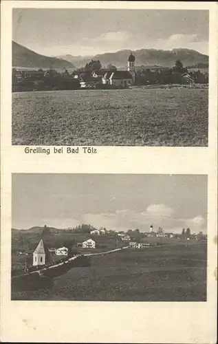 Greiling Kirche Panorama Kat. Greiling