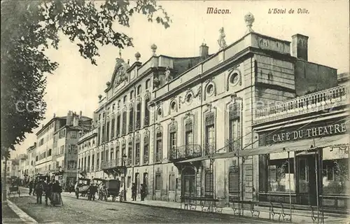 Macon Saone et Loire Rathaus Cafe du Theatre Kat. Macon