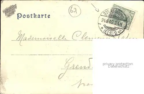 Strasbourg Alsace Ende des Dictaturparagraphen 1902 Kat. Strasbourg