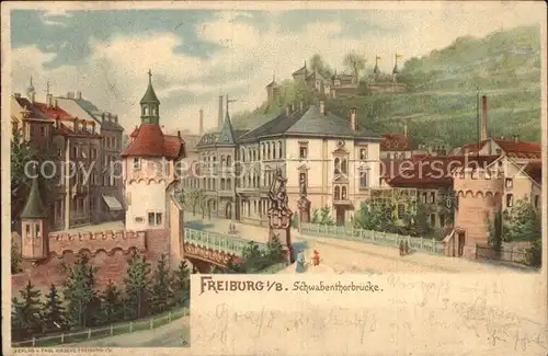 Freiburg Breisgau Schwabentorbruecke Kat. Freiburg im Breisgau