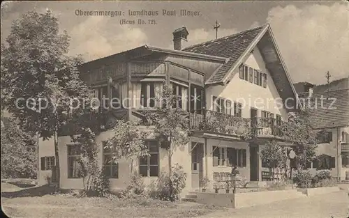 Oberammergau Landhaus Paul Mayer Kat. Oberammergau