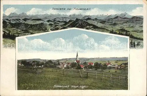 Frauenzell Allgaeu Panorama Kat. Altusried