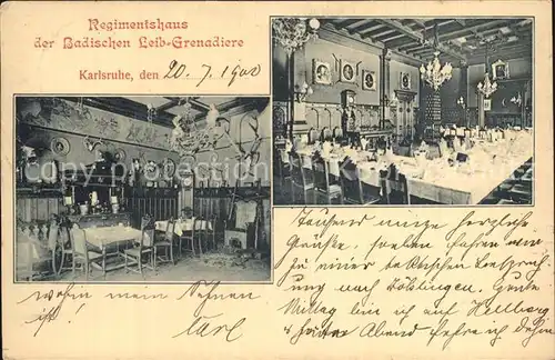 Karlsruhe Baden Badische Leib Grenadiere Regimetshaus