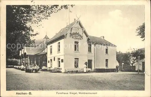 Aachen Forsthaus Siegel Waldrestaurant Kat. Aachen