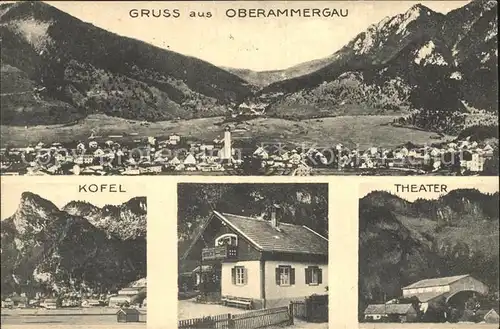 Oberammergau Theater Kofel Panorama Kat. Oberammergau