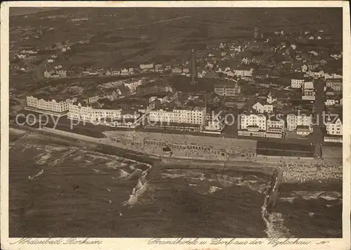 Borkum Nordseebad Strandhotels Dorf Flugaufnahme Kat. Borkum