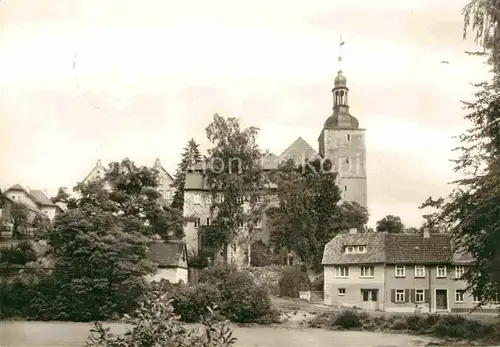 Auma Weidatal Ortsansicht mit Kirche Kat. Auma