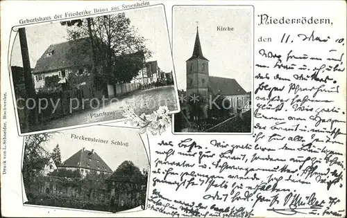 Niederroedern Radeburg Geburtshaus Friederike Brion Pfarrhaus Fleckensteiner Schloss Kirche