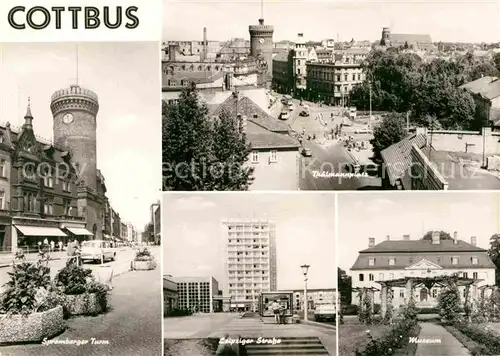 Cottbus Spremberger Turm Thaelmannplatz Leipziger Strasse Museum Kat. Cottbus