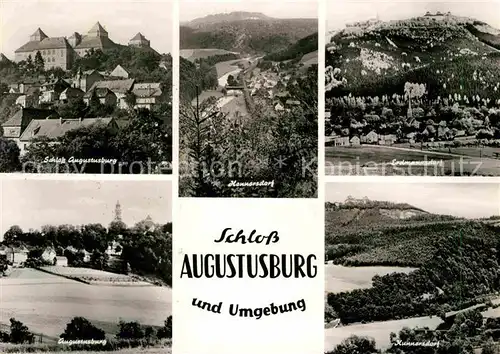 Augustusburg Schloss Augustusburg und Umgebung Hennersdorf Erdmannsdorf Kunnersdorf Kat. Augustusburg