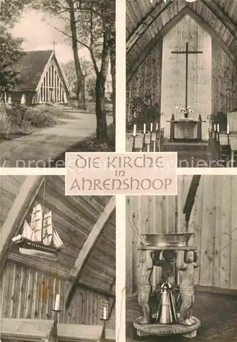 Ahrenshoop Ostseebad Kirche Altarwand Taufbecken Handschnitzung Schiffsmodell Kat. Ahrenshoop