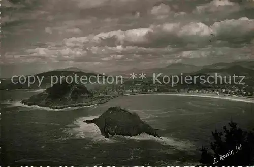 San Sebastian Guipuzcoa Vista de la Concha desde el Monte Igueldo