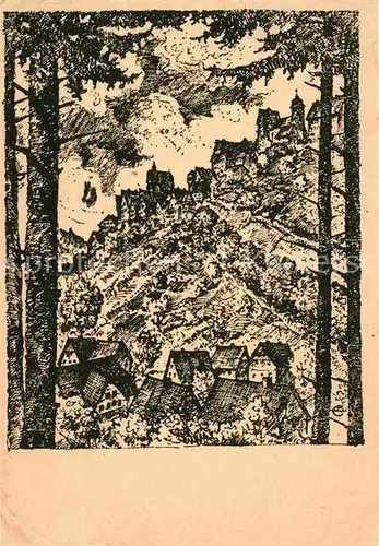 Altensteig Schwarzwald Kuenstlerkarte