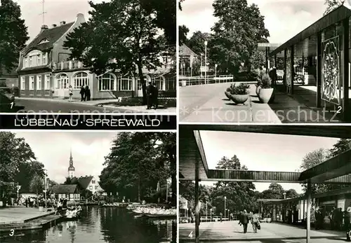 Luebbenau Spreewald HO Gaststaette Zum gruenen Strand der Spree Hafen Kat. Luebbenau