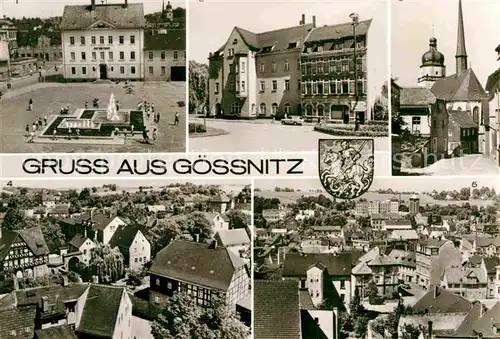 Goessnitz Thueringen Freiheitsplatz Postamt Waldenburger Strasse Teilansicht  Kat. Goessnitz Thueringen