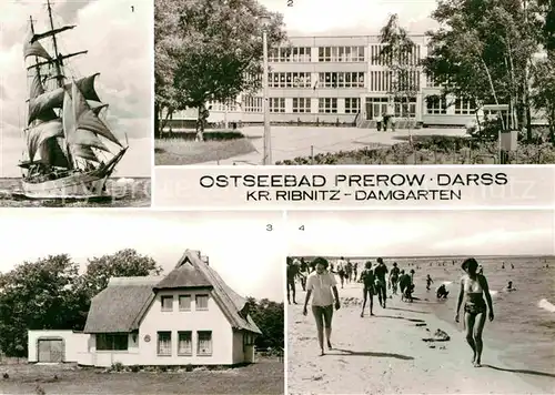 Prerow Ostseebad Segelschulschiff Wilhelm Pieck Polytechnische Oberschule Strand Kat. Darss