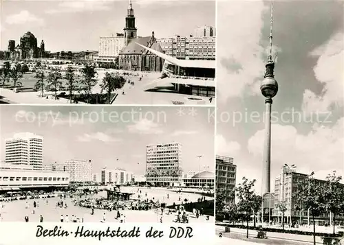 Berlin Platz vorm Rathaus Alexanderplatz Fernsehturm  Kat. Berlin