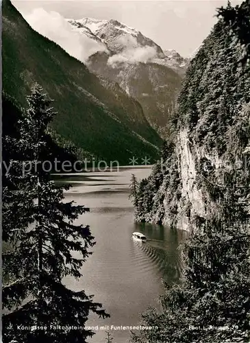 Koenigssee Falkensteinwand mit Funtenseetauern Alpenpanorama