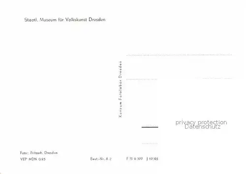 Dresden Staatliches Museum fuer Volkskunst im Winter Kat. Dresden Elbe
