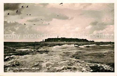 Helgoland Ansicht von der Nordsee aus Kat. Helgoland