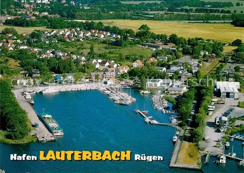 Lauterbach Ruegen Fliegeraufnahme mit Hafen Kat. Putbus