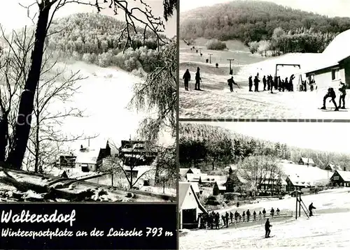 Waltersdorf Zittau Lausche Skilift Kat. Grossschoenau Sachsen