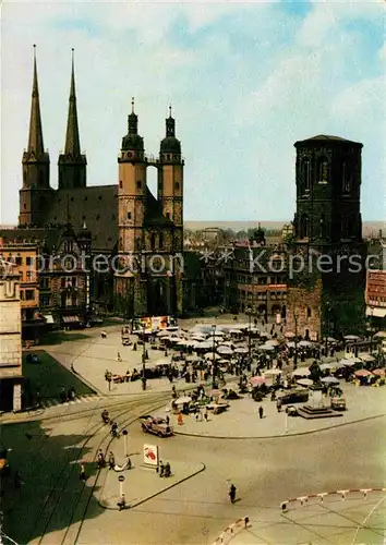 Halle Saale Marktplatz Kirche Kat. Halle