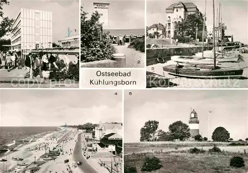 Kuehlungsborn Ostseebad Feriendienst Ernst Grube Strand Leuchtturm Buk Kat. Kuehlungsborn