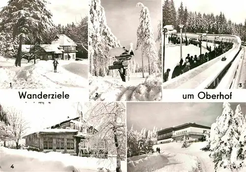 Oberhof Thueringen Obere Schweizerhuette Rennsteig Rennschlittenbahn  Kat. Oberhof Thueringen