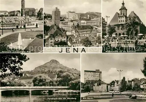 Jena Thueringen Wochenmarkt Ratszeise Zentraler Platz Paradiesbruecke