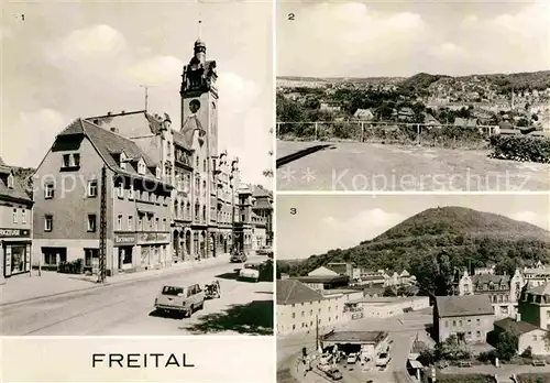 Freital Rathaus Teilansicht Blick zum Windberg Kat. Freital