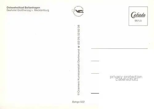 Boltenhagen Ostseebad Fliegeraufnahme Seehotel Grossherzog von Mecklenburg Kat. Ostseebad Boltenhagen