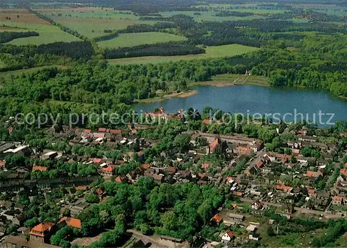 Rheinsberg Schloss und Stadt Fliegeraufnahme Kat. Rheinsberg