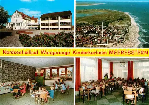 Wangerooge Nordseebad Fliegeraufnahme mit Strand Kinderkurheim Kat. Wangerooge