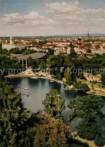 Karlsruhe Baden Stadtgartensee und Schwarzwaldhalle