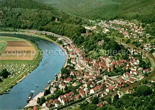 Neckarsteinach Fliegeraufnahme Kat. Neckarsteinach