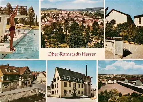 Ober Ramstadt Gesamtansicht Freibad  Kat. Ober Ramstadt