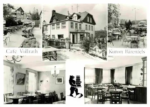 Baerenfels Erzgebirge Cafe Vollrath Kat. Altenberg