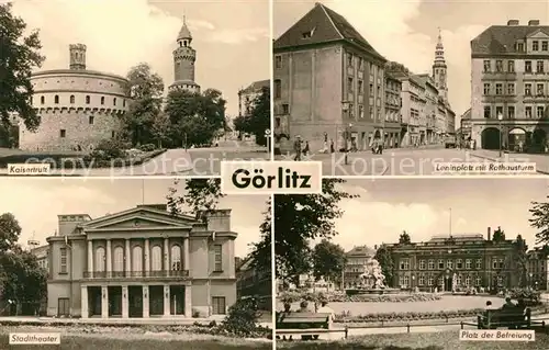 Goerlitz Sachsen Leninplatz Rathausturm Platz der Befreiung Kaisertrutz Kat. Goerlitz